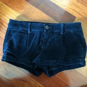 NWOT A&F Navy Suede Shorts Sz 2